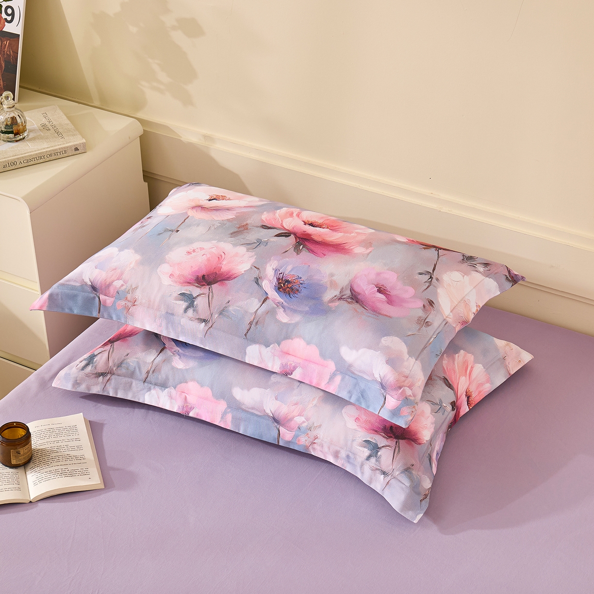 91家纺网 家纺一手货源 找家纺 （总）元元家居（元元被业） 2025秋冬新款全棉纯棉磨毛印花单枕套