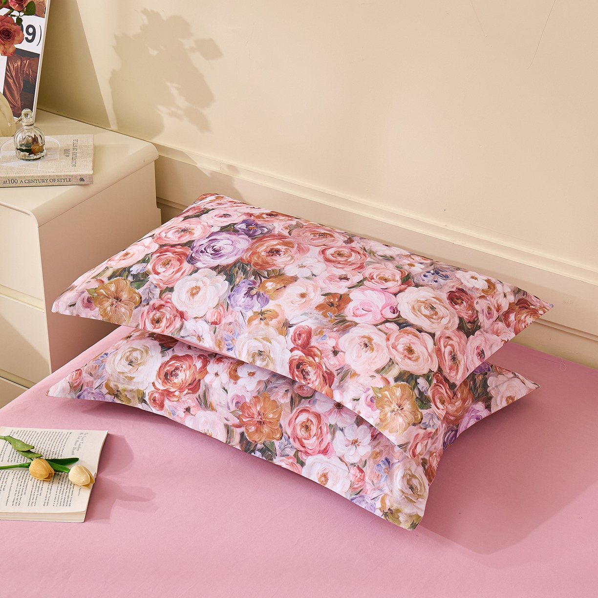 91家纺网 家纺一手货源 找家纺 （总）元元家居（元元被业） 2025秋冬新款全棉纯棉磨毛印花单枕套