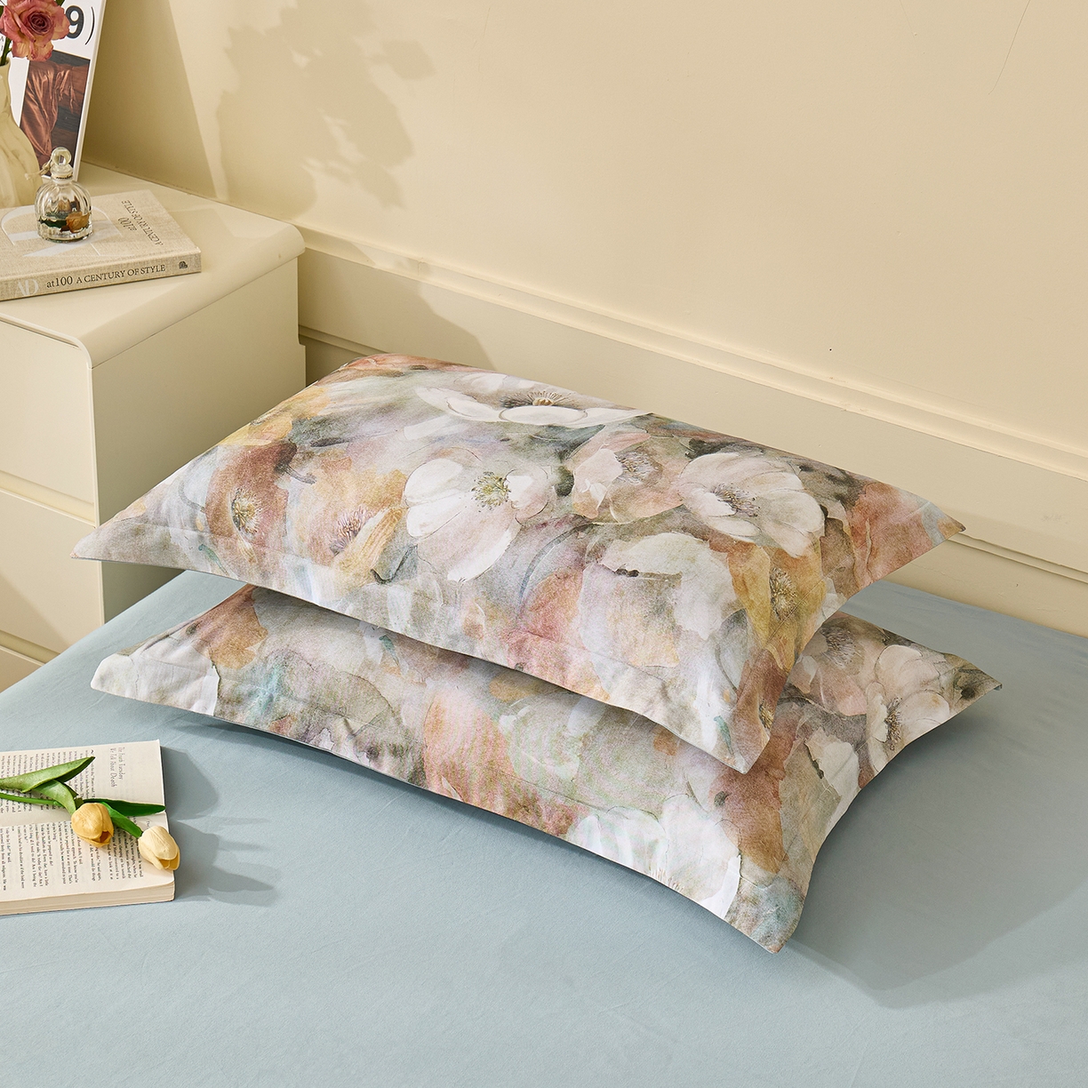 91家纺网 家纺一手货源 找家纺 （总）元元家居（元元被业） 2025秋冬新款全棉纯棉磨毛印花单枕套