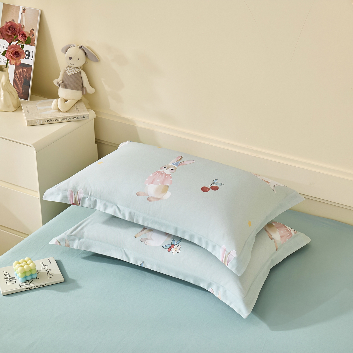 91家纺网 家纺一手货源 找家纺 （总）元元家居（元元被业） 2025秋冬新款全棉纯棉磨毛印花单枕套