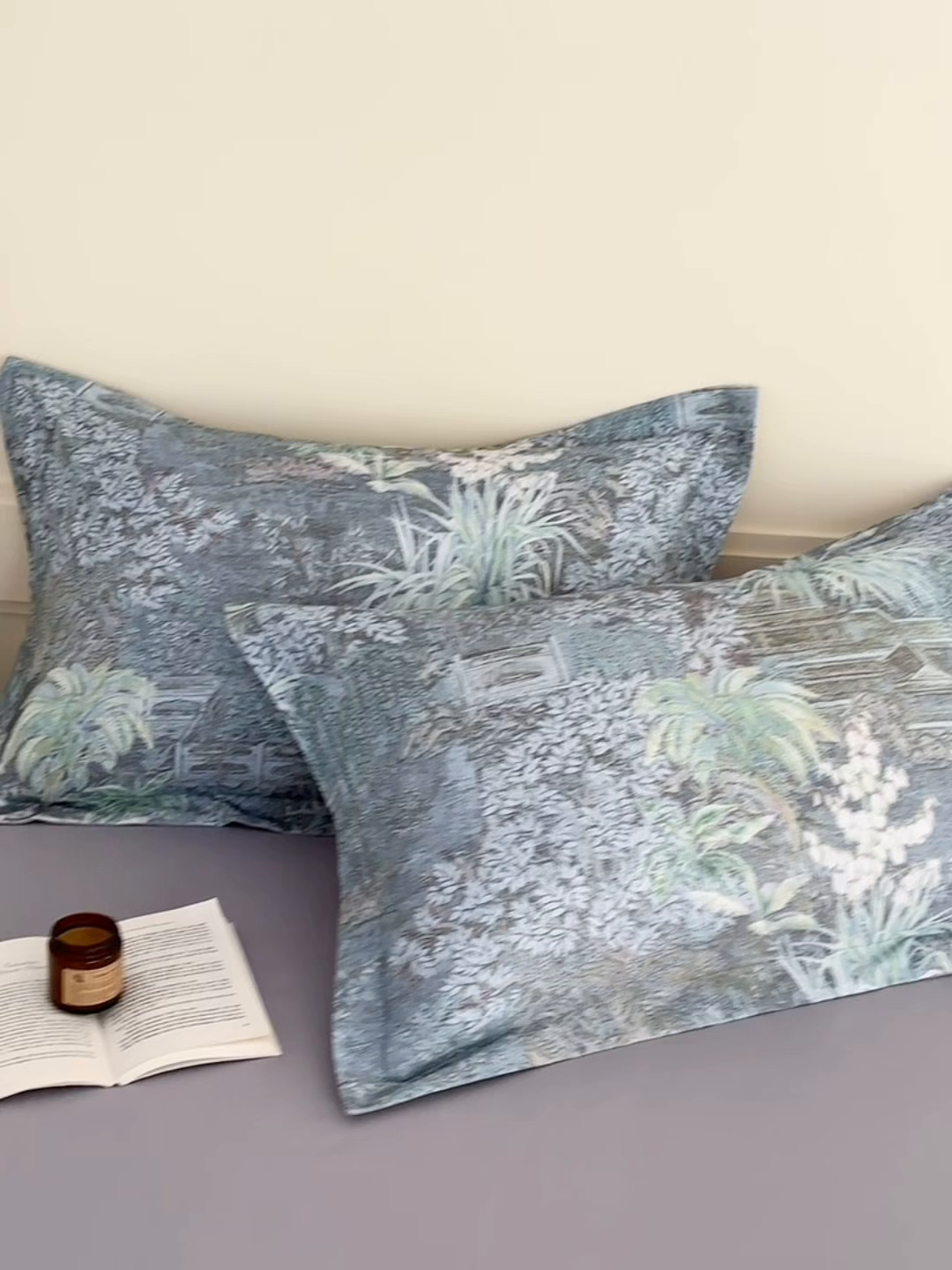 91家纺网 家纺一手货源 找家纺 元元家居（元元被业） 2025秋冬新款全棉纯棉磨毛印花单枕套 光韵花季