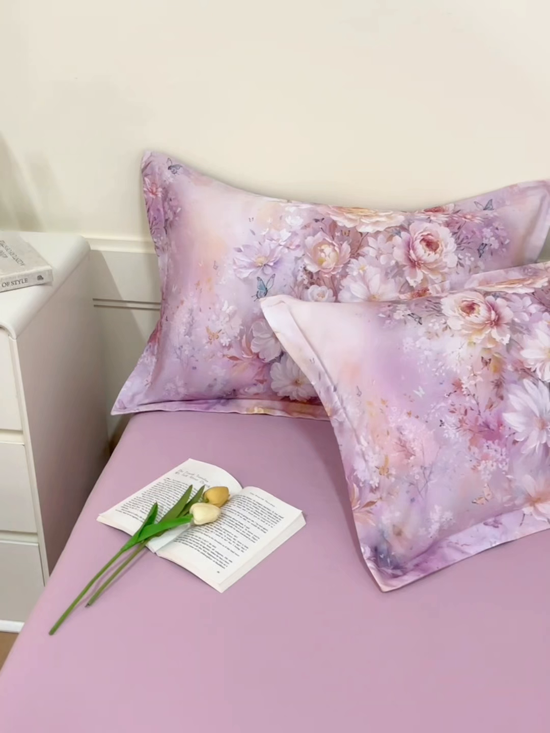 91家纺网 家纺一手货源 找家纺 元元家居（元元被业） 2025秋冬新款全棉纯棉磨毛印花单枕套 锦云情深