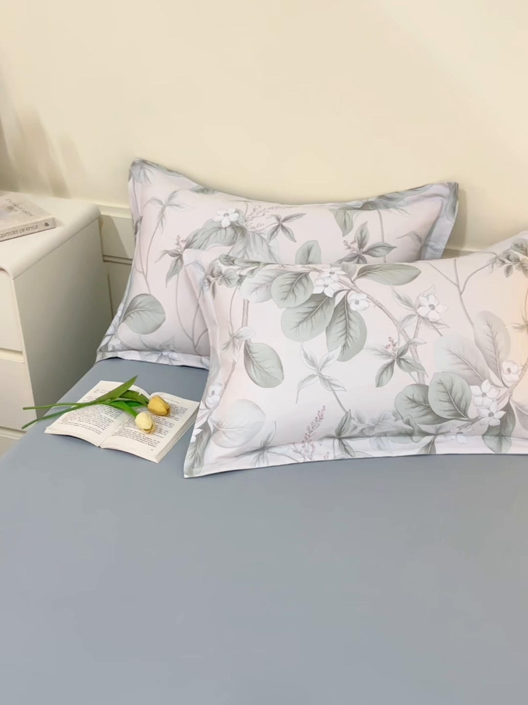 91家纺网 家纺一手货源 找家纺 元元家居（元元被业） 2025秋冬新款全棉纯棉磨毛印花单枕套 玫瑰花绣