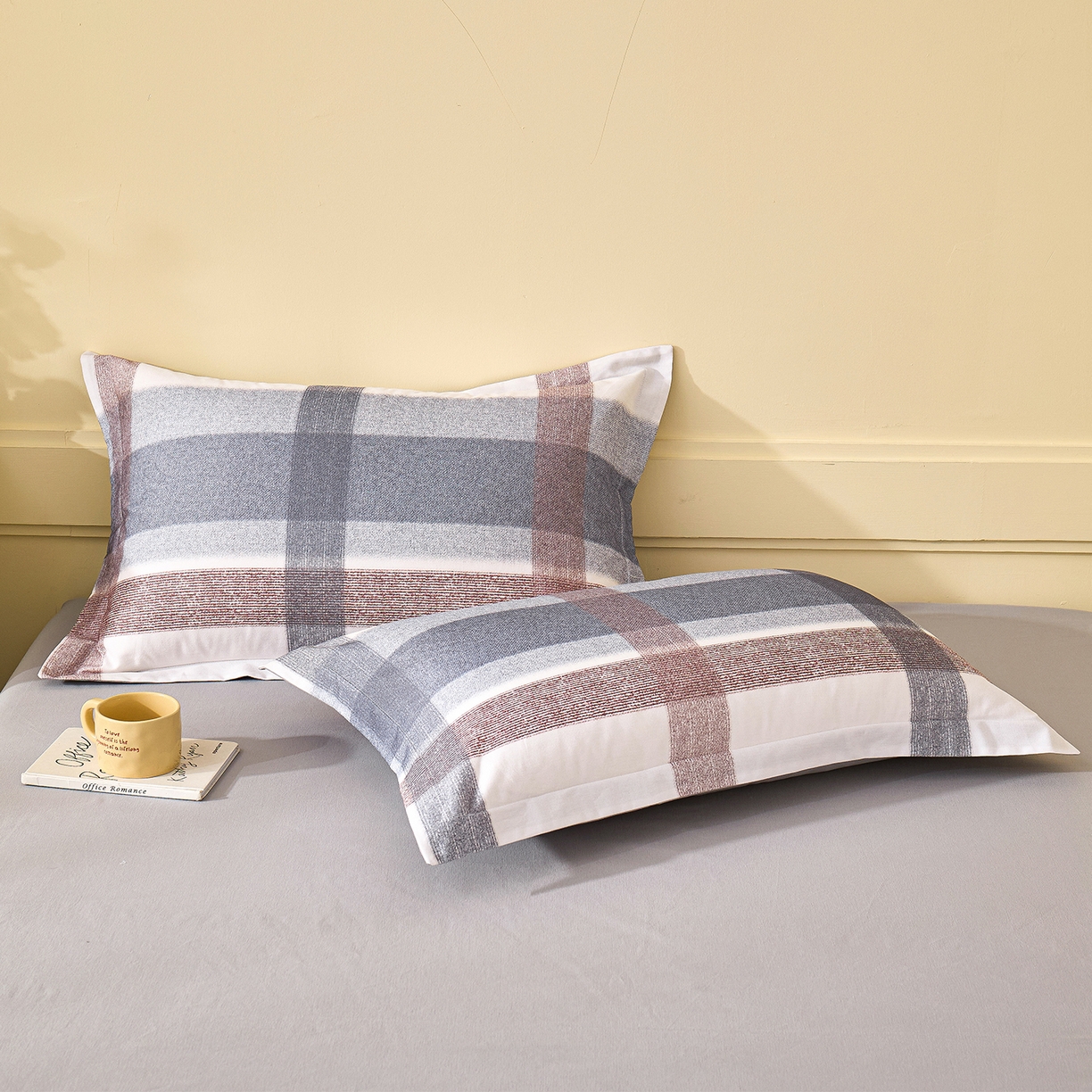 91家纺网 家纺一手货源 找家纺 元元家居（元元被业） 2025秋冬新款全棉纯棉磨毛印花单枕套 佩德拉