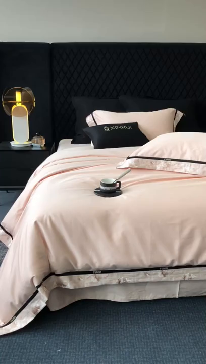 91家纺网 家纺一手货源 找家纺 （总）馨蕊家居 2025新款100s高奢典藏简约全棉四件套-维也纳