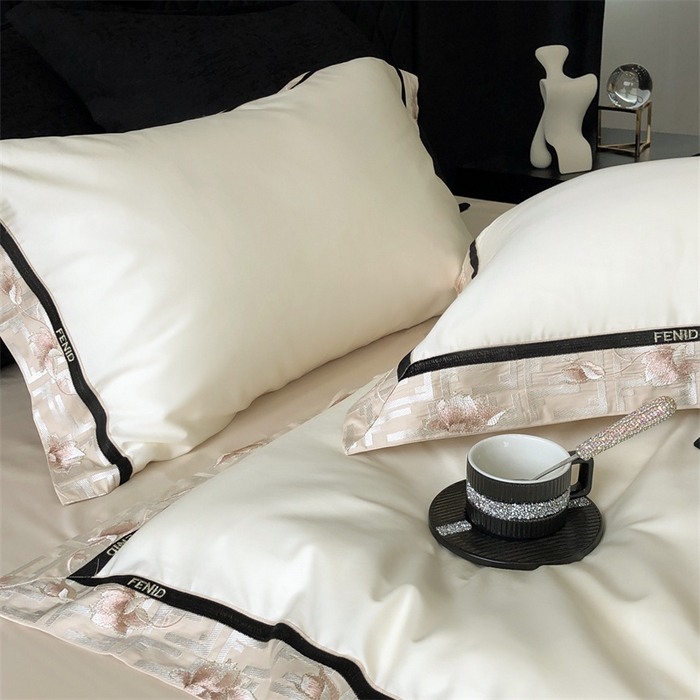 91家纺网 家纺一手货源 找家纺 馨蕊家居 2025新款100s高奢典藏简约全棉四件套-维也纳 维也纳-元气白桃