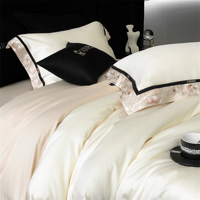 91家纺网 家纺一手货源 找家纺 馨蕊家居 2025新款100s高奢典藏简约全棉四件套-维也纳 维也纳-元气白桃