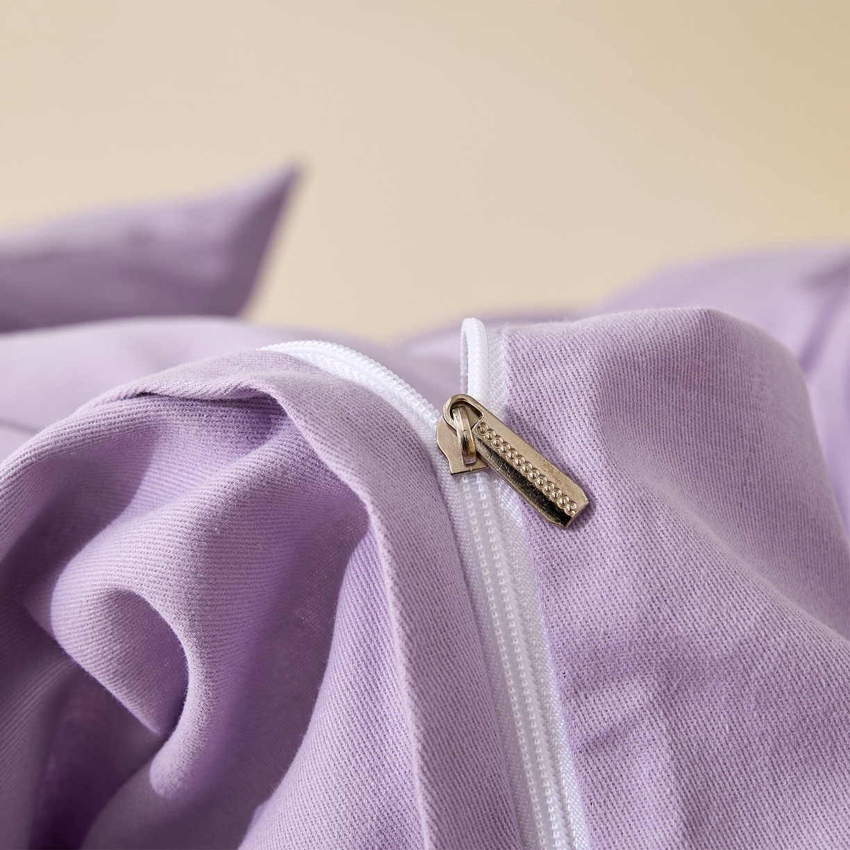 91家纺网 家纺一手货源 找家纺 元元家居（元元被业） 2025秋冬新款全棉纯棉磨毛纯色四件套 慕山紫