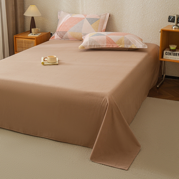 91家纺网 家纺一手货源 找家纺 小叮当家纺仓储工厂店 2025新款（买家秀 不断货）简约时尚全棉纯棉磨毛四件套 彩色方块