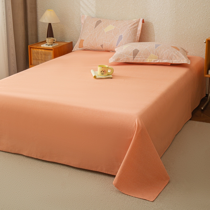 91家纺网 家纺一手货源 找家纺 小叮当家纺仓储工厂店 2025新款（买家秀 不断货）简约时尚全棉纯棉磨毛四件套 格韵