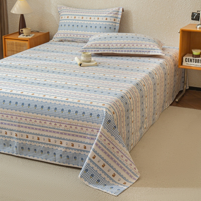 91家纺网 家纺一手货源 找家纺 小叮当家纺仓储工厂店 2025新款（买家秀 不断货）简约时尚全棉纯棉磨毛四件套 萌趣