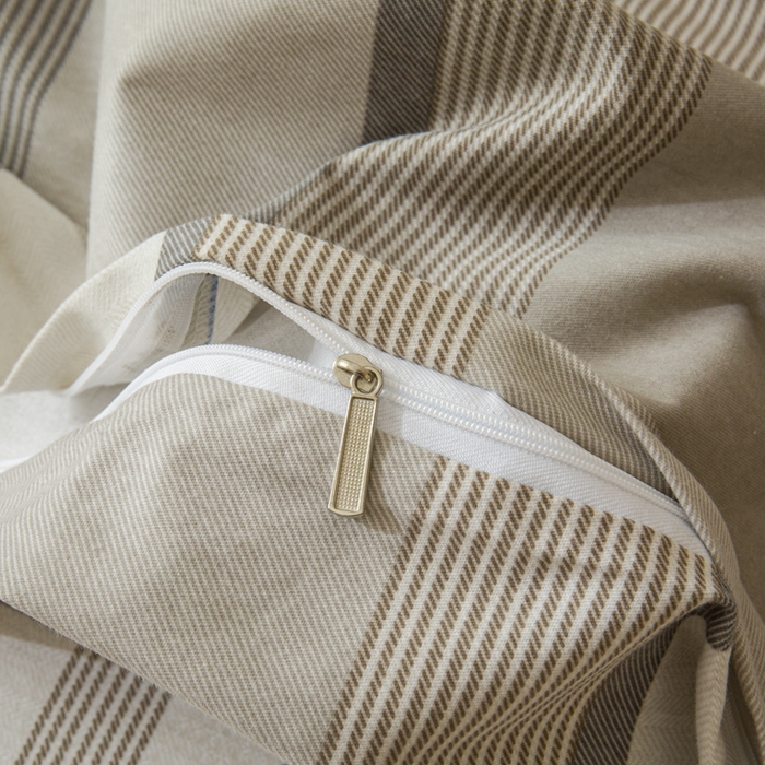 91家纺网 家纺一手货源 找家纺 小叮当家纺仓储工厂店 2025新款（买家秀 不断货）简约时尚全棉纯棉磨毛四件套 梦幻格-咖