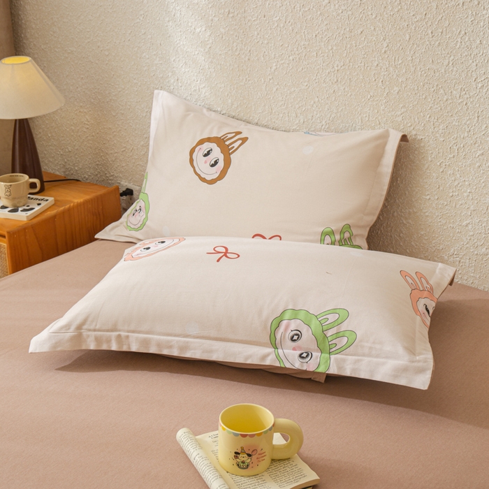 91家纺网 家纺一手货源 找家纺 小叮当家纺仓储工厂店 2025新款（买家秀 不断货）简约时尚全棉纯棉磨毛四件套 童年