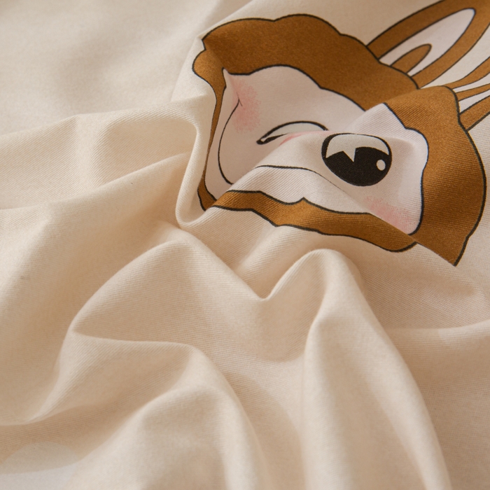 91家纺网 家纺一手货源 找家纺 小叮当家纺仓储工厂店 2025新款（买家秀 不断货）简约时尚全棉纯棉磨毛四件套 童年