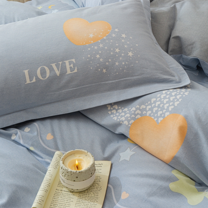 91家纺网 家纺一手货源 找家纺 小叮当家纺仓储工厂店 2025新款（买家秀 不断货）简约时尚全棉纯棉磨毛四件套 星月