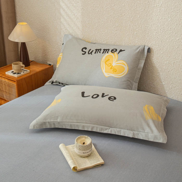 91家纺网 家纺一手货源 找家纺 小叮当家纺仓储工厂店 2025新款（买家秀 不断货）简约时尚全棉纯棉磨毛四件套 幸运星