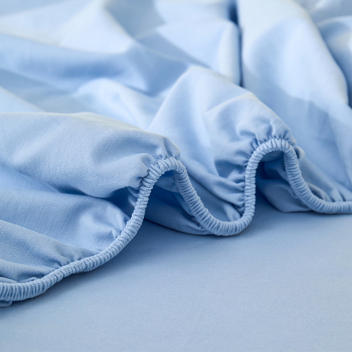 91家纺网 家纺一手货源 找家纺 元元家居（元元被业） 2025新款全棉纯棉磨毛纯色单床笠 景泰蓝