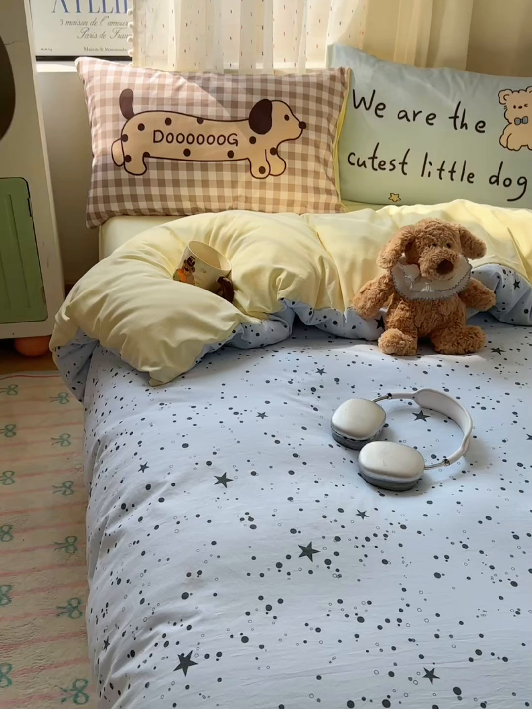 91家纺网 家纺一手货源 找家纺 澜妃 2025新款萌萌哒卡通毛巾绣四件套系列一 三只小腊肠