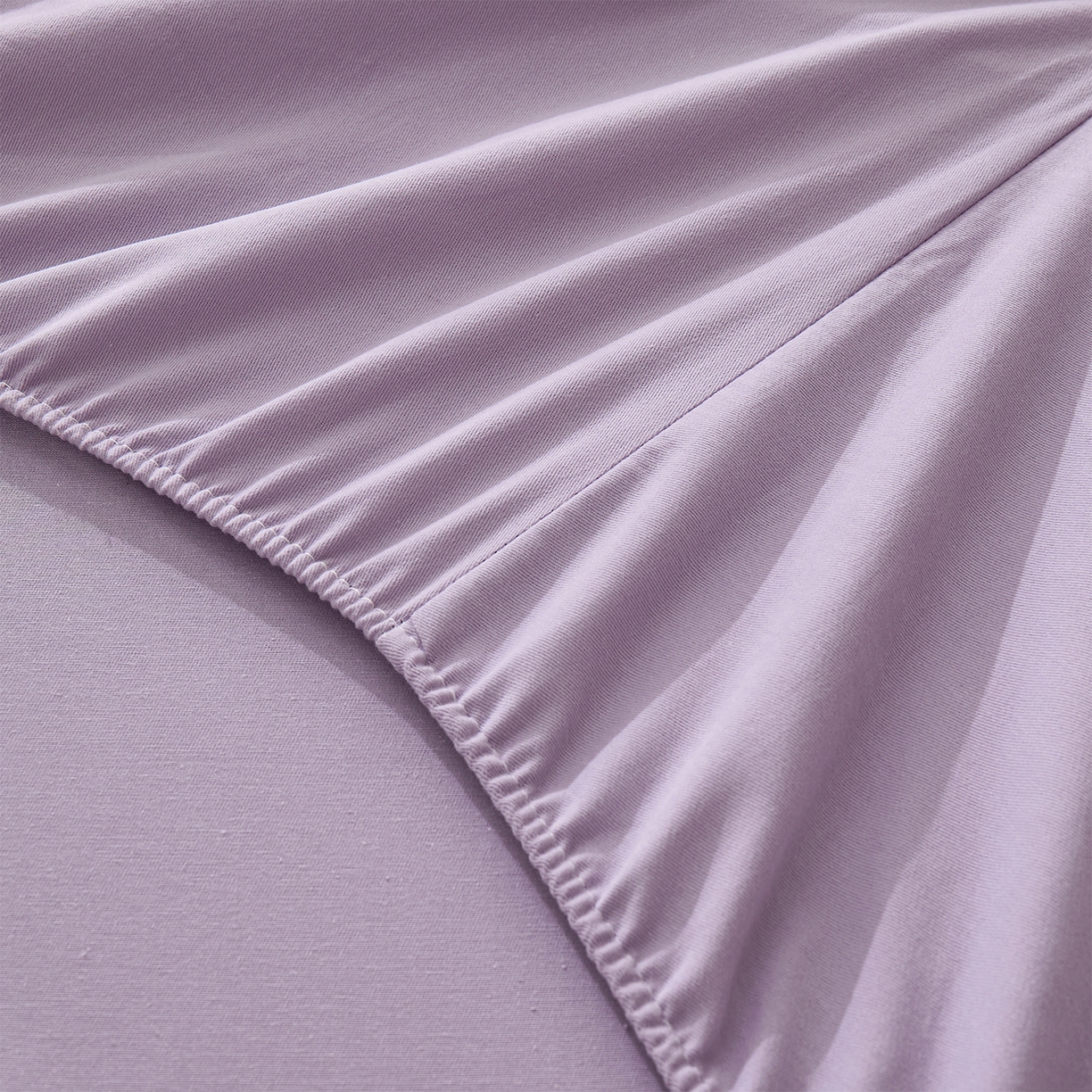 91家纺网 家纺一手货源 找家纺 元元家居（元元被业） 2025新款全棉纯棉磨毛纯色单床笠 慕山紫