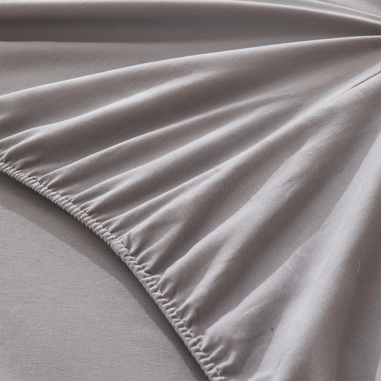 91家纺网 家纺一手货源 找家纺 元元家居（元元被业） 2025新款全棉纯棉磨毛纯色单床笠 烟灰