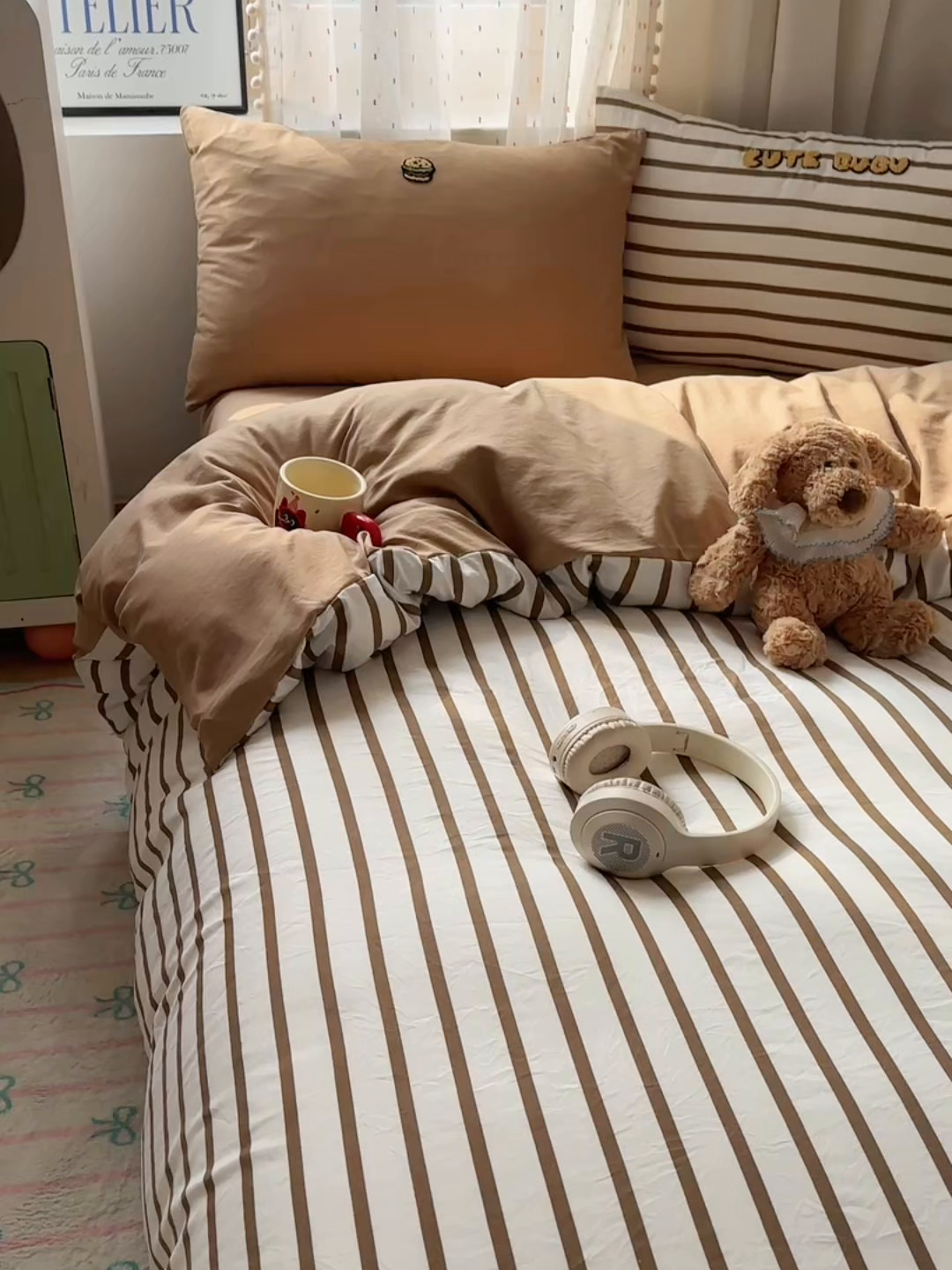 91家纺网 家纺一手货源 找家纺 （总）澜妃 2025新款萌萌哒卡通毛巾绣四件套系列一