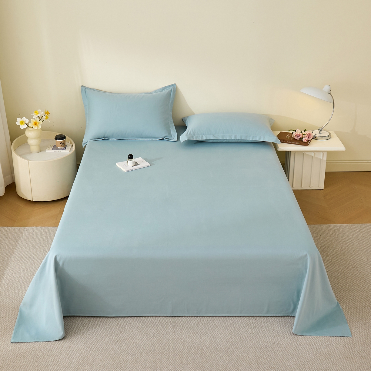 91家纺网 家纺一手货源 找家纺 （总）元元家居（元元被业） 2025新款全棉纯棉磨毛纯色单床单