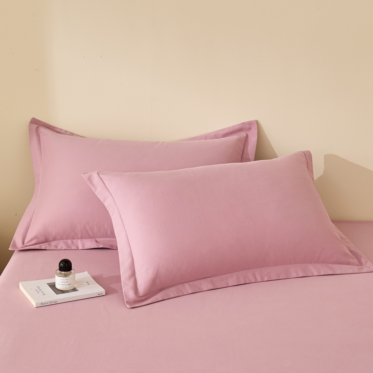 91家纺网 家纺一手货源 找家纺 元元家居（元元被业） 2025新款全棉纯棉磨毛纯色单床单 芝士粉