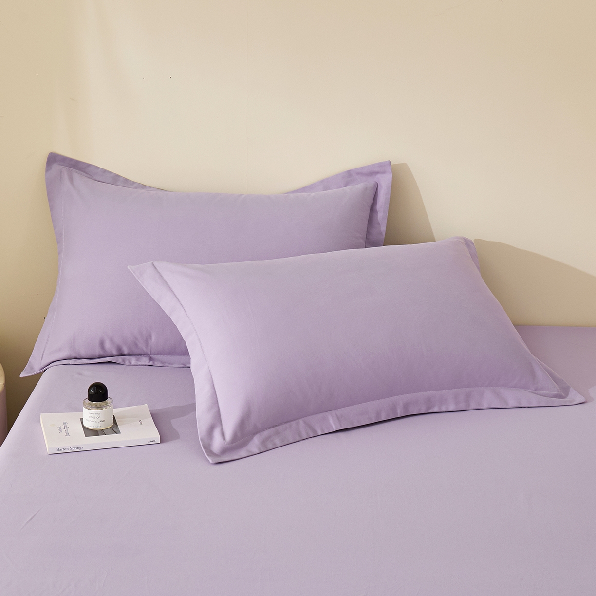 91家纺网 家纺一手货源 找家纺 元元家居（元元被业） 2025新款全棉纯棉磨毛纯色单床单 慕山紫