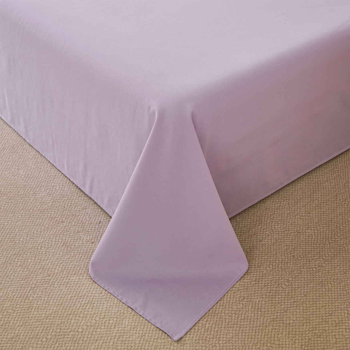 91家纺网 家纺一手货源 找家纺 元元家居（元元被业） 2025新款全棉纯棉磨毛纯色单床单 慕山紫