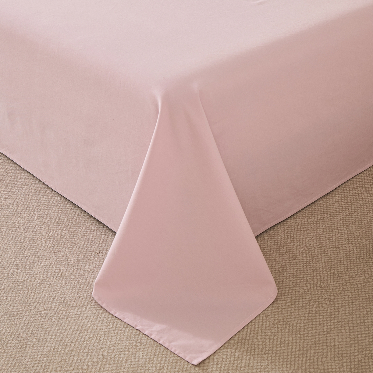 91家纺网 家纺一手货源 找家纺 元元家居（元元被业） 2025新款全棉纯棉磨毛纯色单床单 水粉