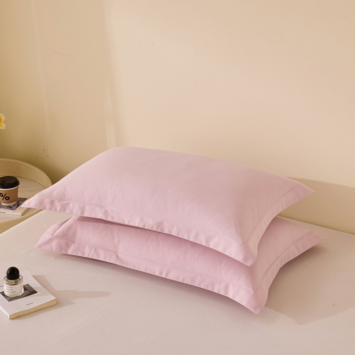 91家纺网 家纺一手货源 找家纺 （总）元元家居（元元被业） 2025新款全棉纯棉磨毛纯色单枕套