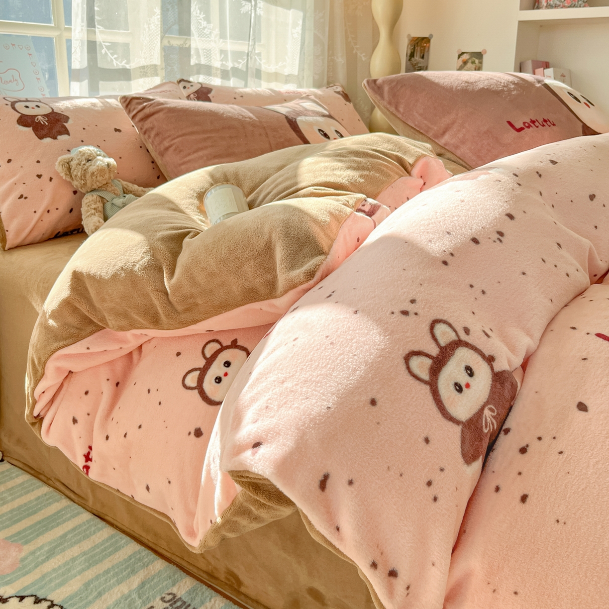 91家纺网 家纺一手货源 找家纺 （总）如一 2025新款高克重卡通印花牛奶绒四件套第三批