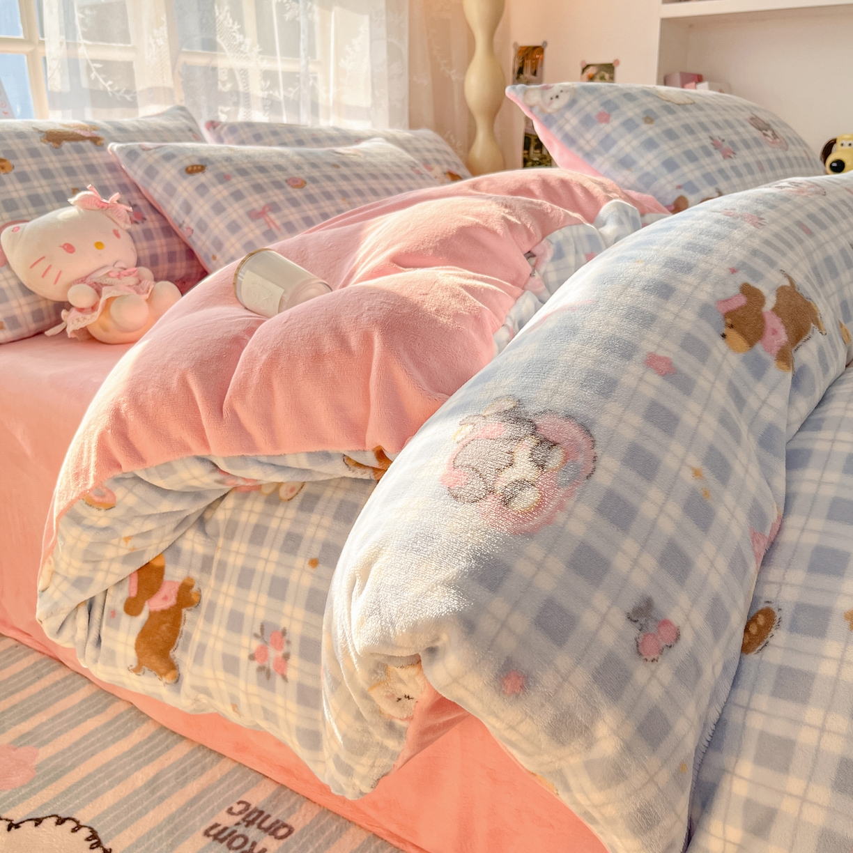 91家纺网 家纺一手货源 找家纺 （总）如一 2025新款高克重卡通印花牛奶绒四件套第三批