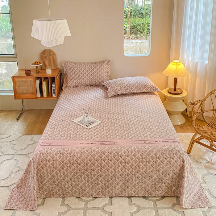 91家纺网 家纺一手货源 找家纺 小叮当家纺仓储工厂店 2025新款（买家秀 不断货）A类全棉纯棉磨毛单床单 床单单件 浪漫甜心