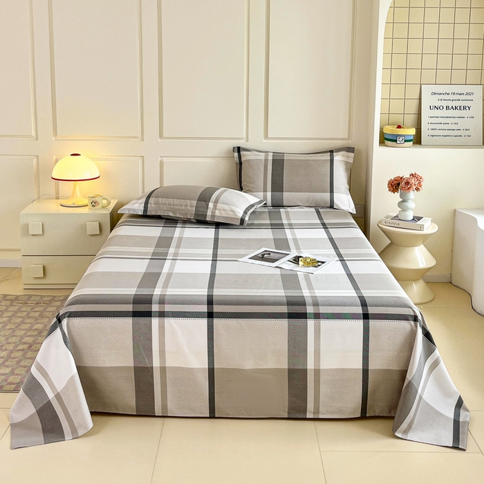 91家纺网 家纺一手货源 找家纺 小叮当家纺仓储工厂店 2025新款（买家秀 不断货）A类全棉纯棉磨毛单床单 床单单件 线条格