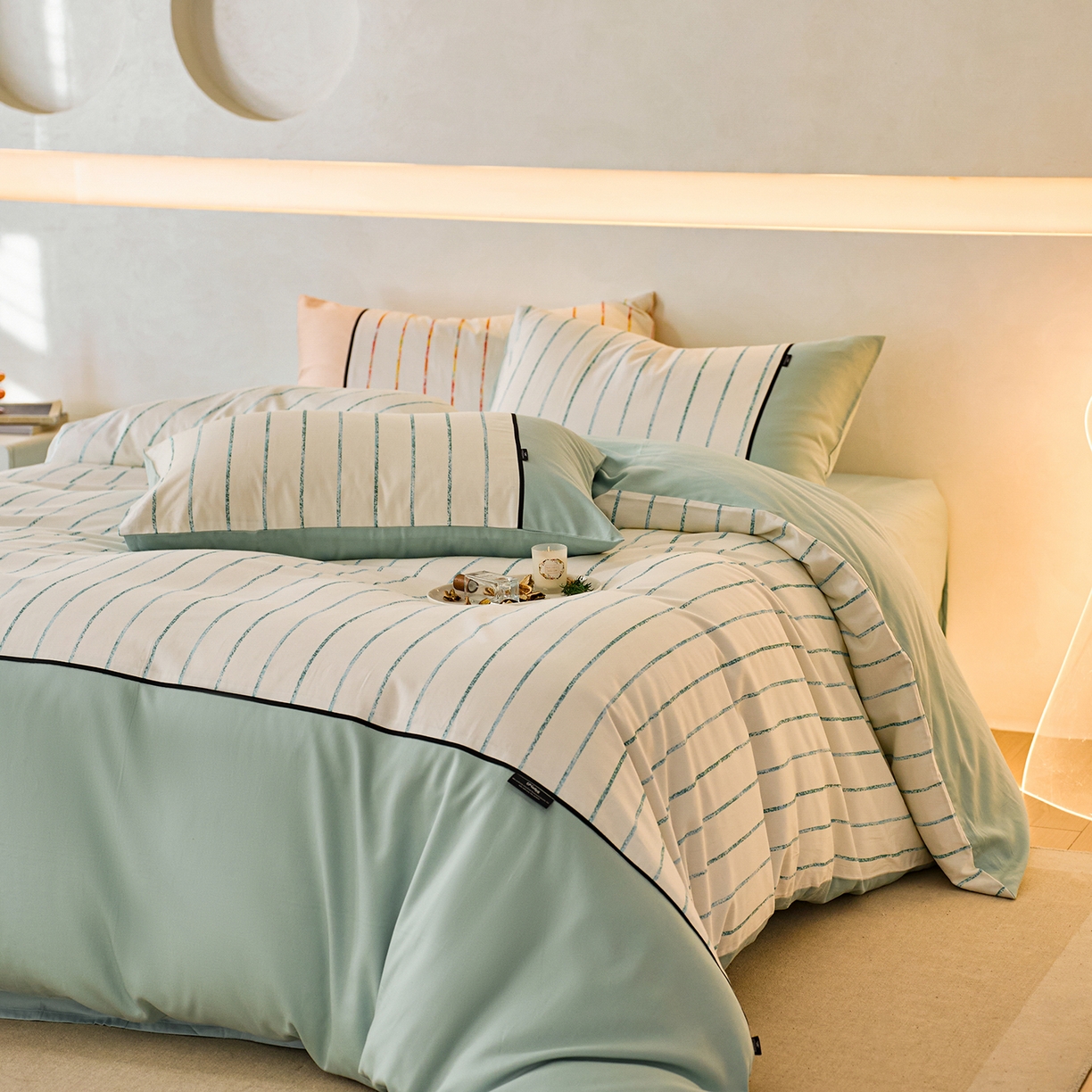 91家纺网 家纺一手货源 找家纺 （总）安莱生活 2025新品天丝棉磨毛（1+1+1>3）暖漾系列四件套