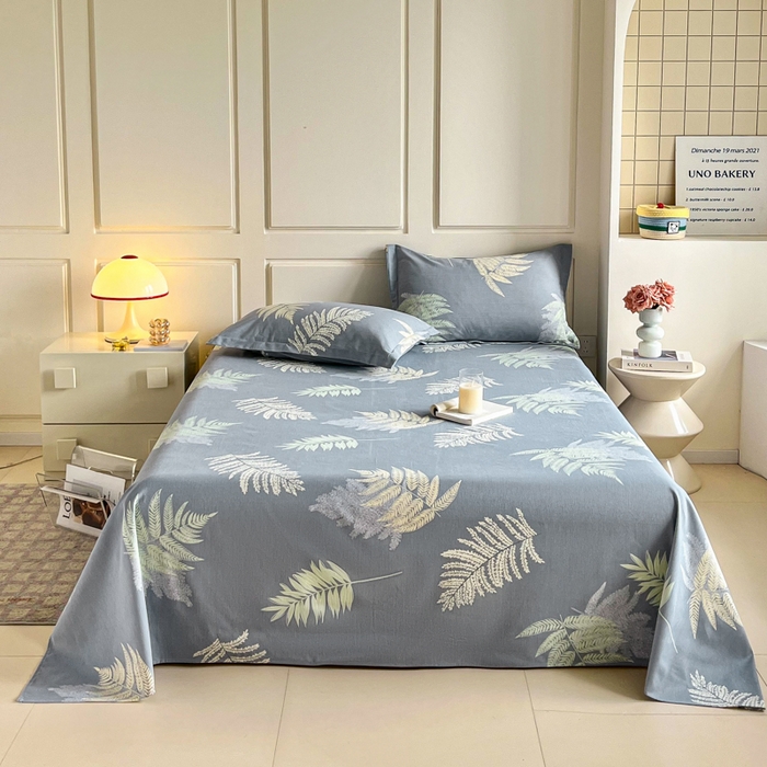 小叮当家纺仓储工厂店 2025新款（买家秀 不断货）A类全棉纯棉磨毛单床单 床单单件 发财叶