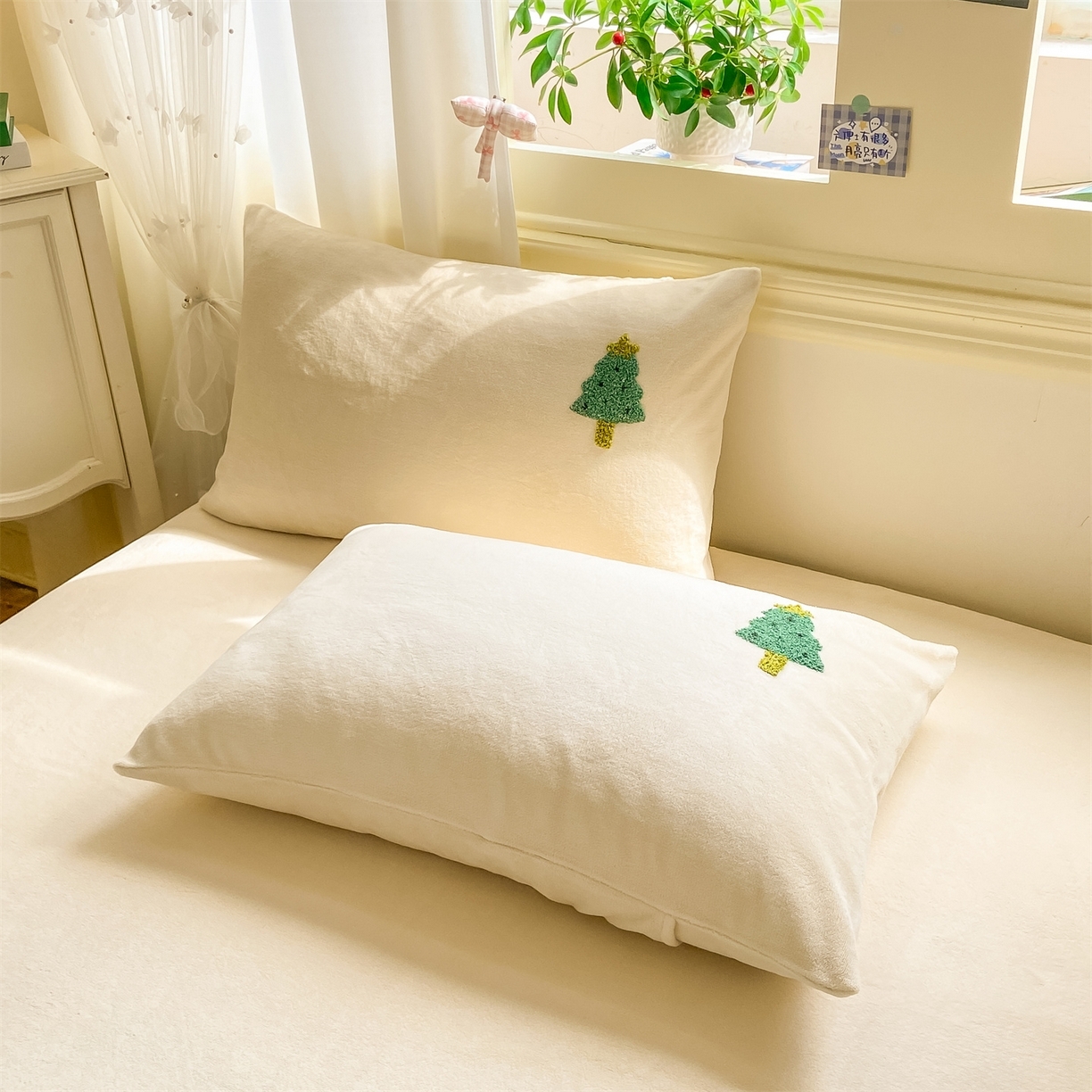 91家纺网 家纺一手货源 找家纺 （总）居眠 2025新款A类单层毛巾绣牛奶绒床笠