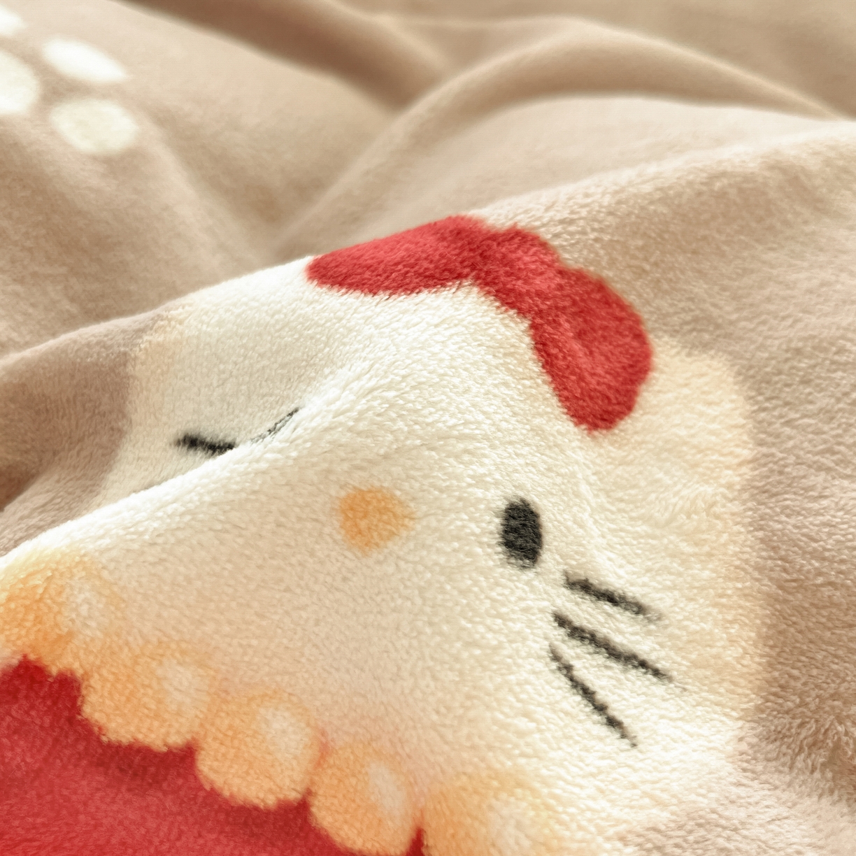 91家纺网 家纺一手货源 找家纺 如一 2025新款高克重卡通印花牛奶绒四件套第三批 猫咪咖