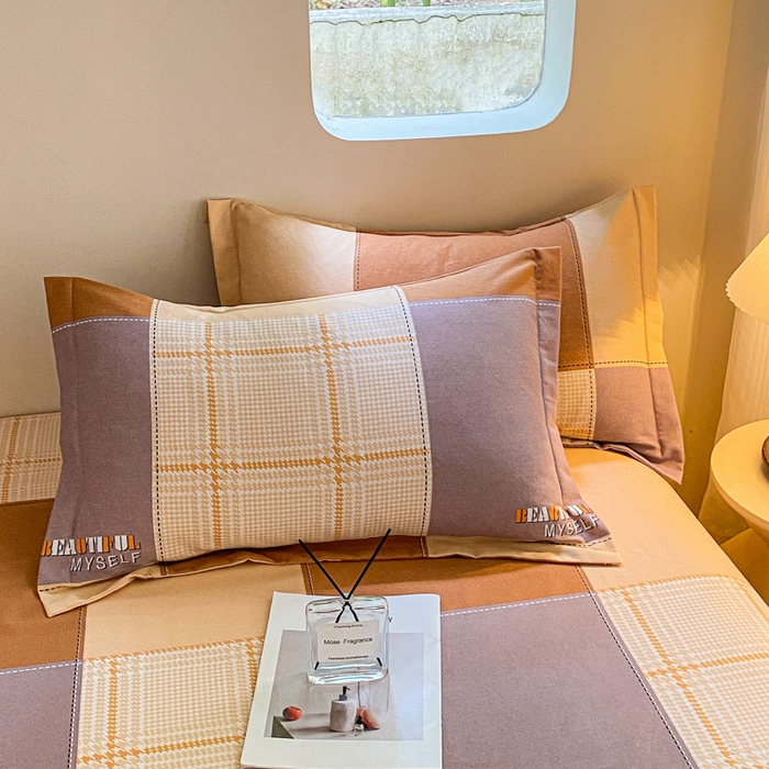 91家纺网 家纺一手货源 找家纺 小叮当家纺仓储工厂店 2025新款（买家秀 不断货）A类全棉纯棉磨毛单床单 床单单件 咖格