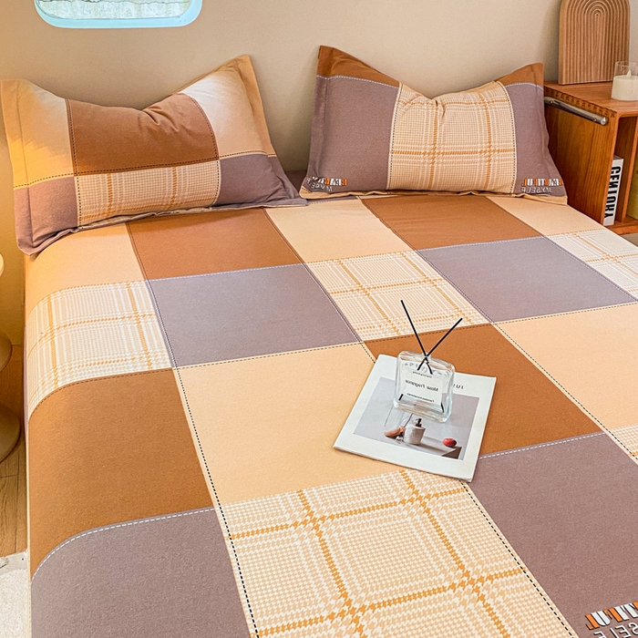 91家纺网 家纺一手货源 找家纺 小叮当家纺仓储工厂店 2025新款（买家秀 不断货）A类全棉纯棉磨毛单床单 床单单件 咖格