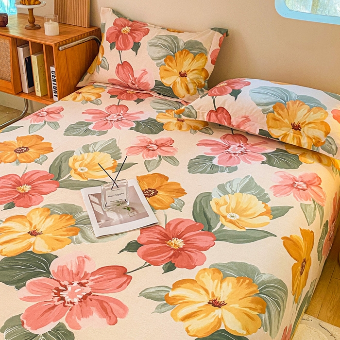 91家纺网 家纺一手货源 找家纺 小叮当家纺仓储工厂店 2025新款（买家秀 不断货）A类全棉纯棉磨毛单床单 床单单件 浪漫花语