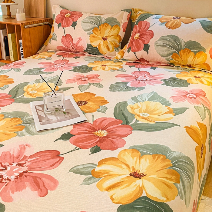 91家纺网 家纺一手货源 找家纺 小叮当家纺仓储工厂店 2025新款（买家秀 不断货）A类全棉纯棉磨毛单床单 床单单件 浪漫花语