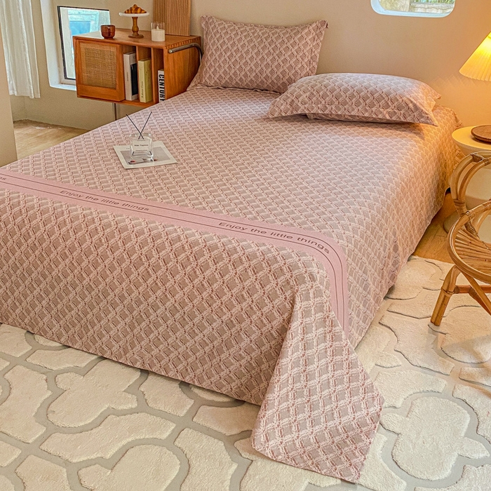 91家纺网 家纺一手货源 找家纺 小叮当家纺仓储工厂店 2025新款（买家秀 不断货）A类全棉纯棉磨毛单床单 床单单件 浪漫甜心