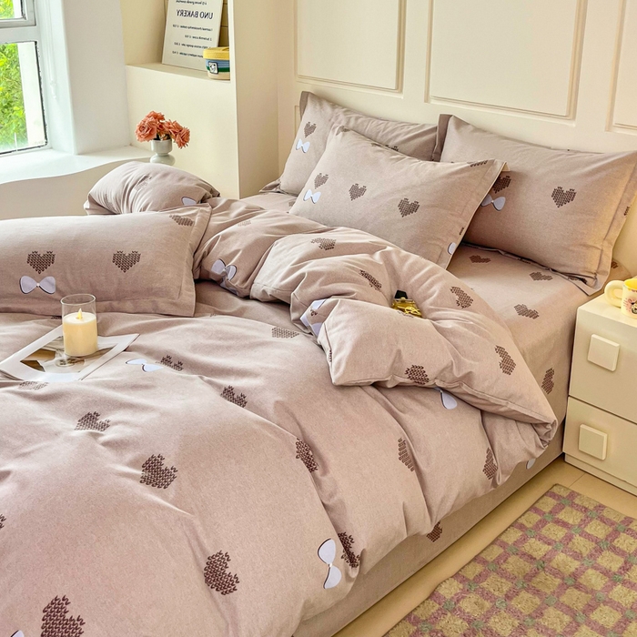 91家纺网 家纺一手货源 找家纺 小叮当家纺仓储工厂店 2025新款（买家秀 不断货）A类全棉纯棉磨毛单床单 床单单件 乐高爱心