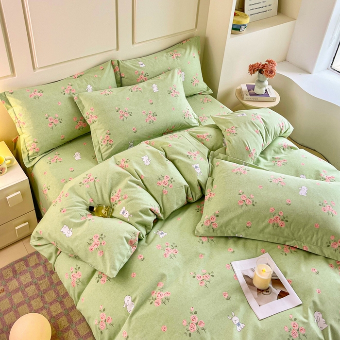 91家纺网 家纺一手货源 找家纺 小叮当家纺仓储工厂店 2025新款（买家秀 不断货）A类全棉纯棉磨毛单床单 床单单件 玫瑰花园