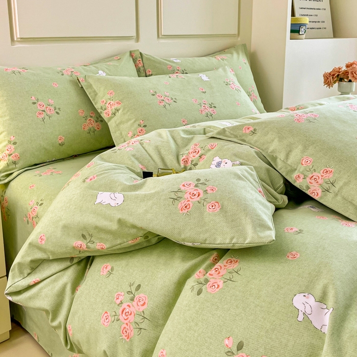 91家纺网 家纺一手货源 找家纺 小叮当家纺仓储工厂店 2025新款（买家秀 不断货）A类全棉纯棉磨毛单床单 床单单件 玫瑰花园