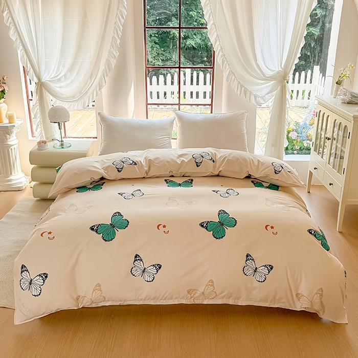 梵巢家纺 芦荟棉被套、被罩化纤被套 蝶舞飞扬