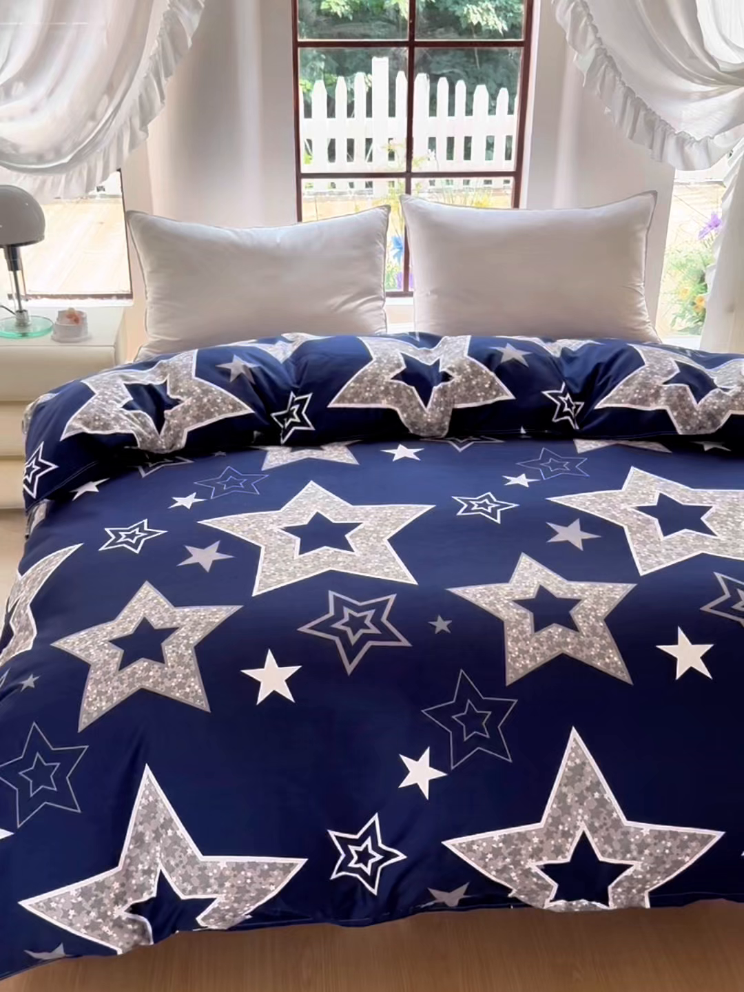 91家纺网 家纺一手货源 找家纺 梵巢家纺 芦荟棉被套，被罩化纤被套 福星高照