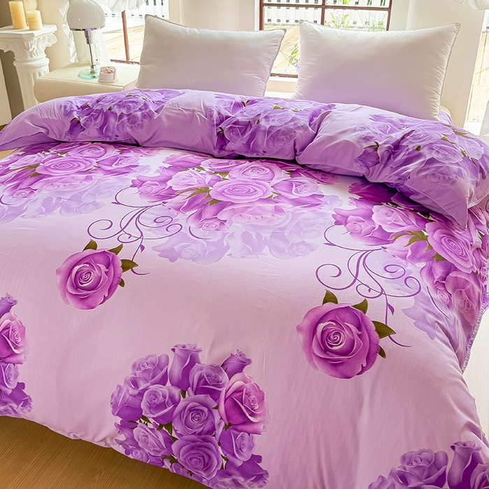 91家纺网 家纺一手货源 找家纺 梵巢家纺 芦荟棉被套，被罩化纤被套 紫气东来